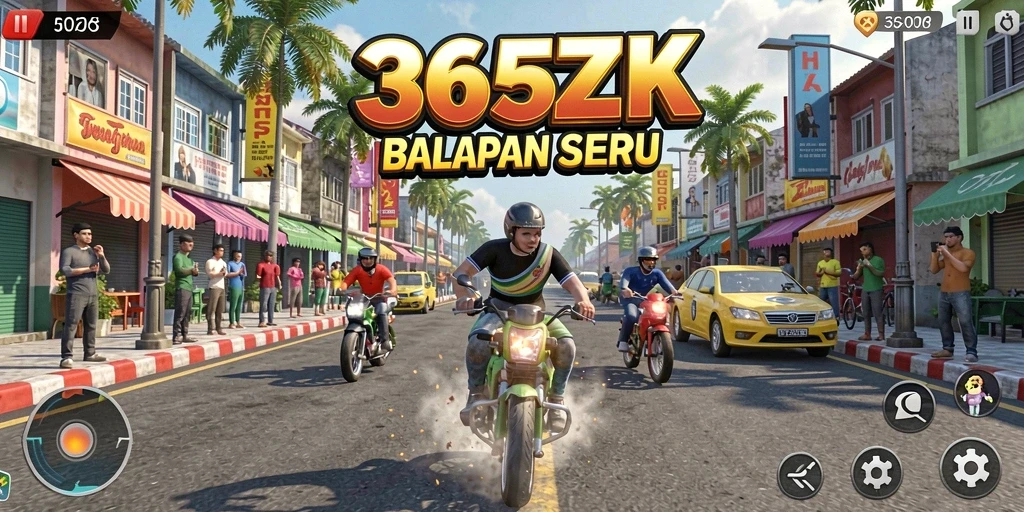 Gameplay balap menegangkan dalam 365ZK dengan mobil cepat.