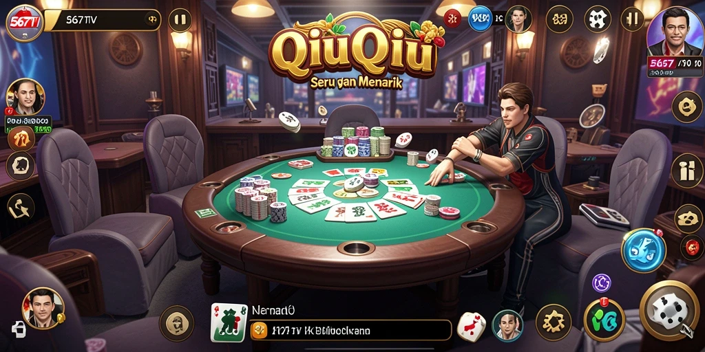 Tampilan gameplay QiuQiu yang menarik dan interaktif.