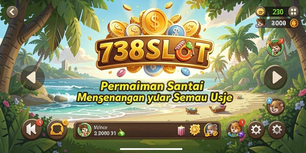 Tampilan menarik saat bermain 738SLOT dengan berbagai tema slot.