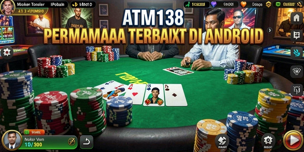 Tampilan gameplay poker mendebarkan di ATM138.