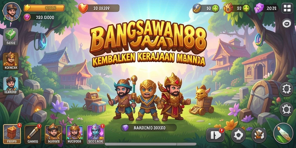Screenshot gameplay BANGSAWAN88 menampilkan pengalaman membangun kerajaan yang menyenangkan.