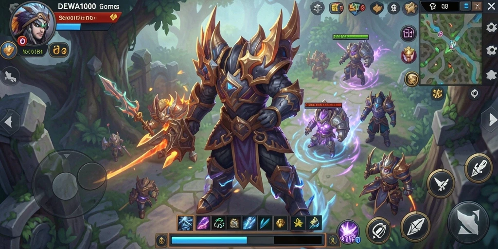 Tampilan gameplay DEWA1000 yang menarik dalam dunia MMORPG.