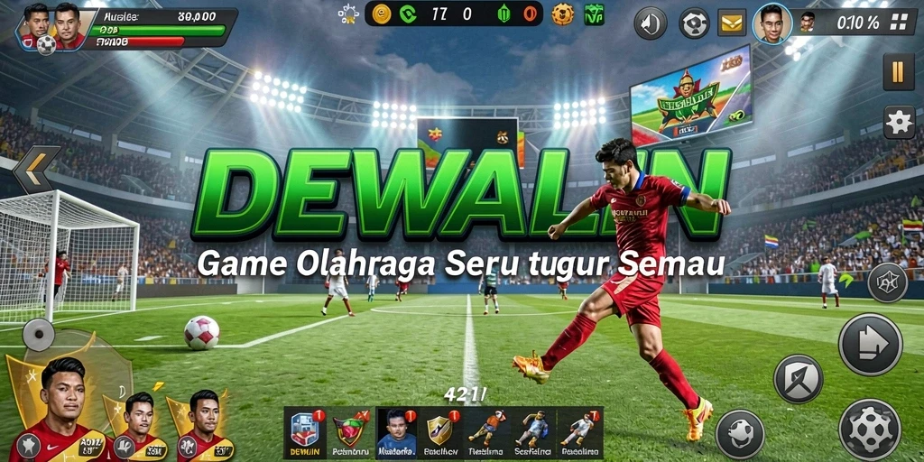 Screenshot gameplay DEWALIN yang menunjukkan aksi olahraga seru.