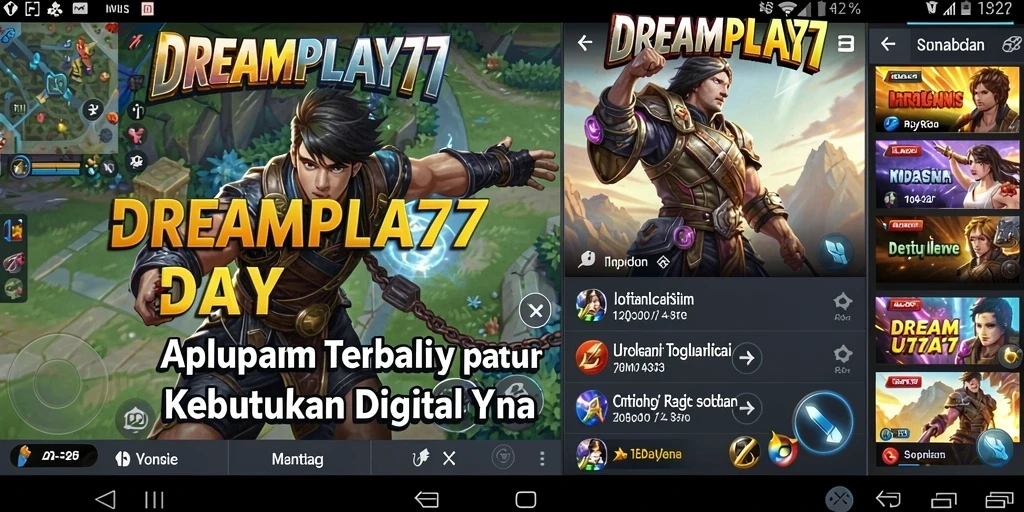 Screenshot utama DREAMPLAY77 menunjukkan alat pengoptimalan perangkat yang efisien.