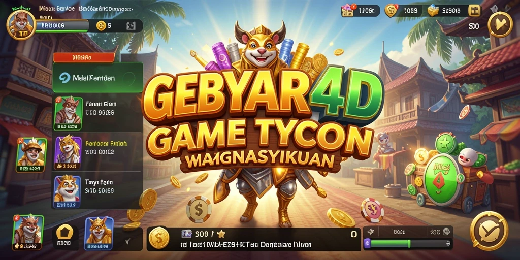 Screenshot GEBYAR4D menunjukkan gameplay Tycoon yang seru dan interaktif.