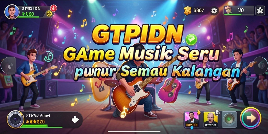 Screenshot gameplay GTPIDN yang menampilkan keseruan bermain musik.