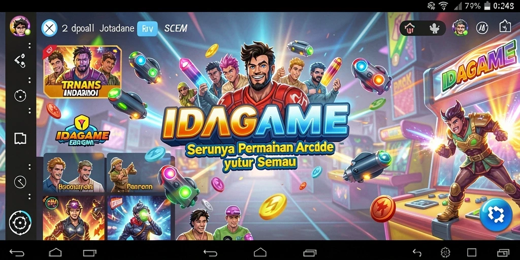 Screenshot IDAGAME menampilkan pemain beraksi dalam gameplay arcade yang mendebarkan.