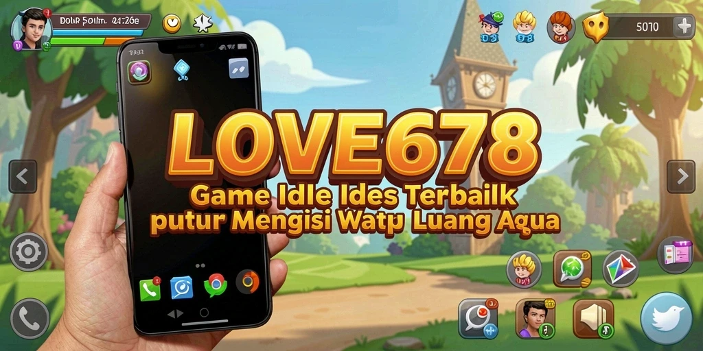 Screenshot utama LOVE678 menampilkan gameplay yang menarik dengan berbagai karakter dan elemen Idle.
