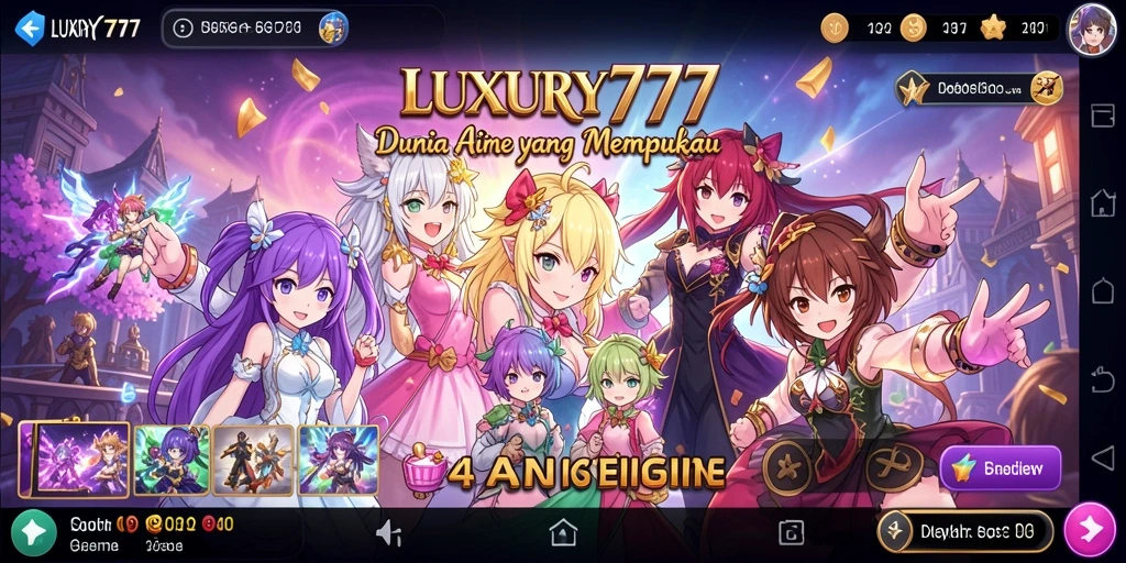 Tampilan permainan LUXURY777 yang menawan dengan karakter Anime.