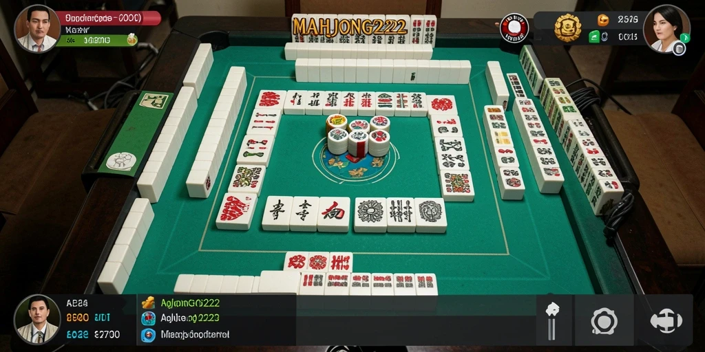 Tampilan utama MAHJONG222 dengan berbagai fitur Utility.