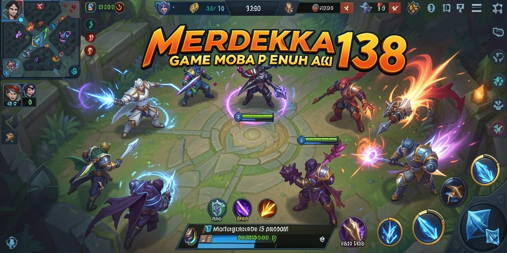 Tangkapan layar gameplay MOBA yang intens dan seru.
