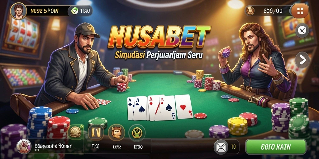 Tangkapan layar gameplay NUSABET dengan grafik menawan dan interaksi menarik.