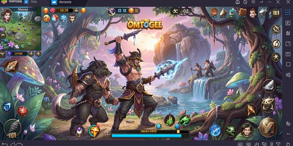 Screenshot gameplay OMTOGEL menampilkan aksi petualangan yang mendebarkan.