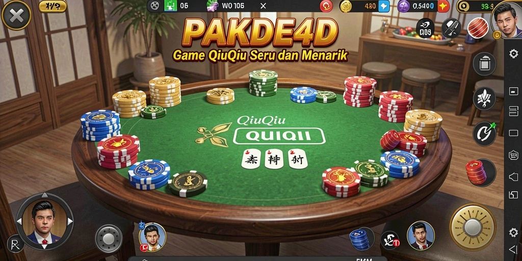 Screenshot menunjukkan gameplay seru QiuQiu di PAKDE4D.