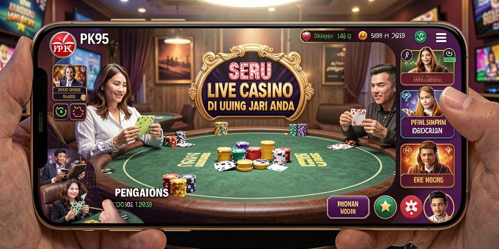 Tampilan menarik dari gameplay Live Casino PK95 dengan dealer profesional.