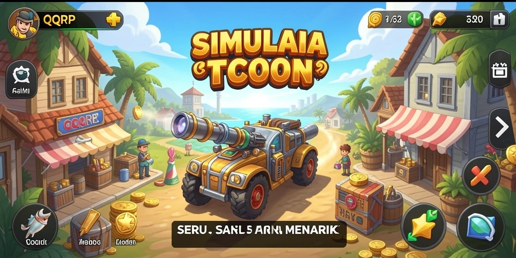 Gameplay seru dan menyenangkan di QQRP dengan berbagai fitur tycoon.