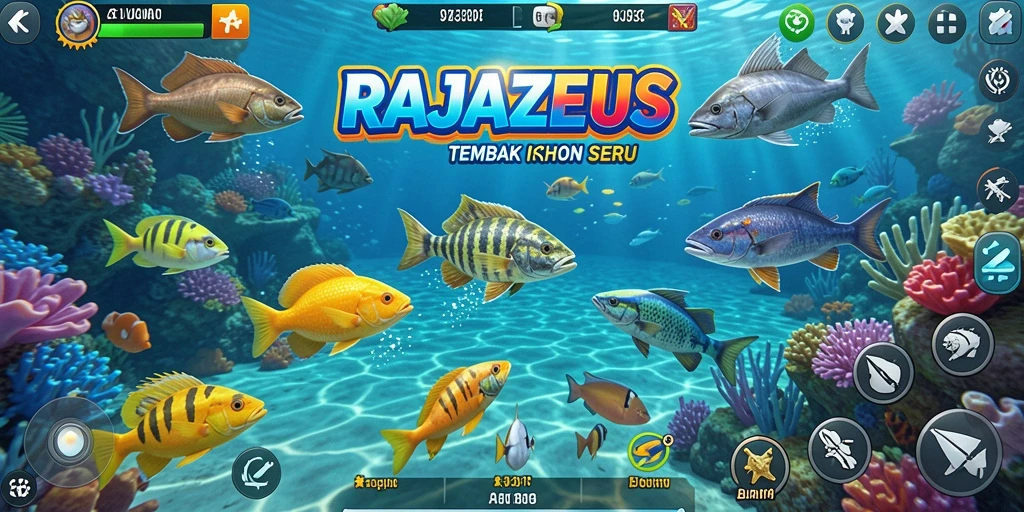 Screenshot gameplay Tembak Ikan RAJAZEUS yang seru dan menantang.