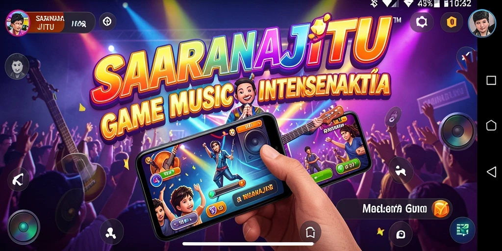 Tampilan gameplay interaktif SARANAJITU yang menarik dan penuh tantangan.